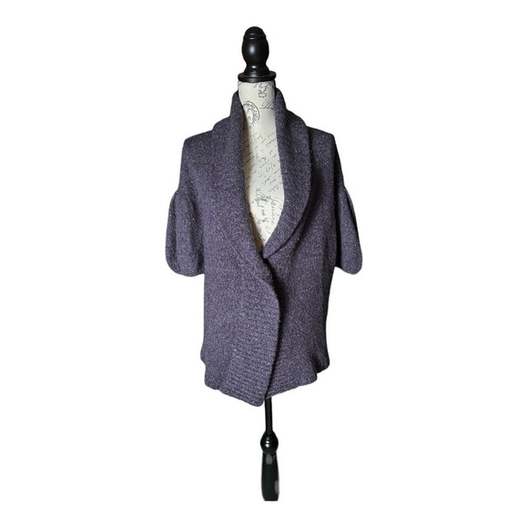 BCBG Maxazria Women's XLSmall Purple Wool Blend knit Cardigan Sweater - Picture 2 of 6